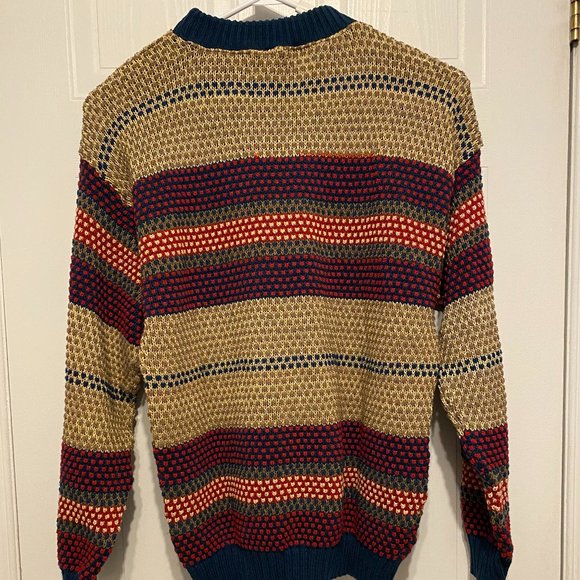 Liberty Long Sleeve Crewneck Men's Multicolor Sweater Size XL ( 15A ) - Picture 3 of 5